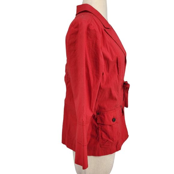 Gili Red Cotton Jacket - Picture 5 of 7